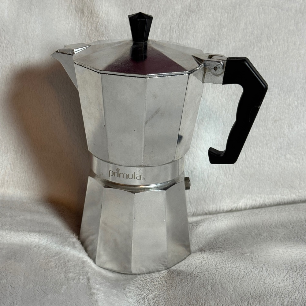 Primula 6 Cup HEAVY WEIGHT Aluminum Espresso Maker, Moka Pot Italian/Cuban/Greca